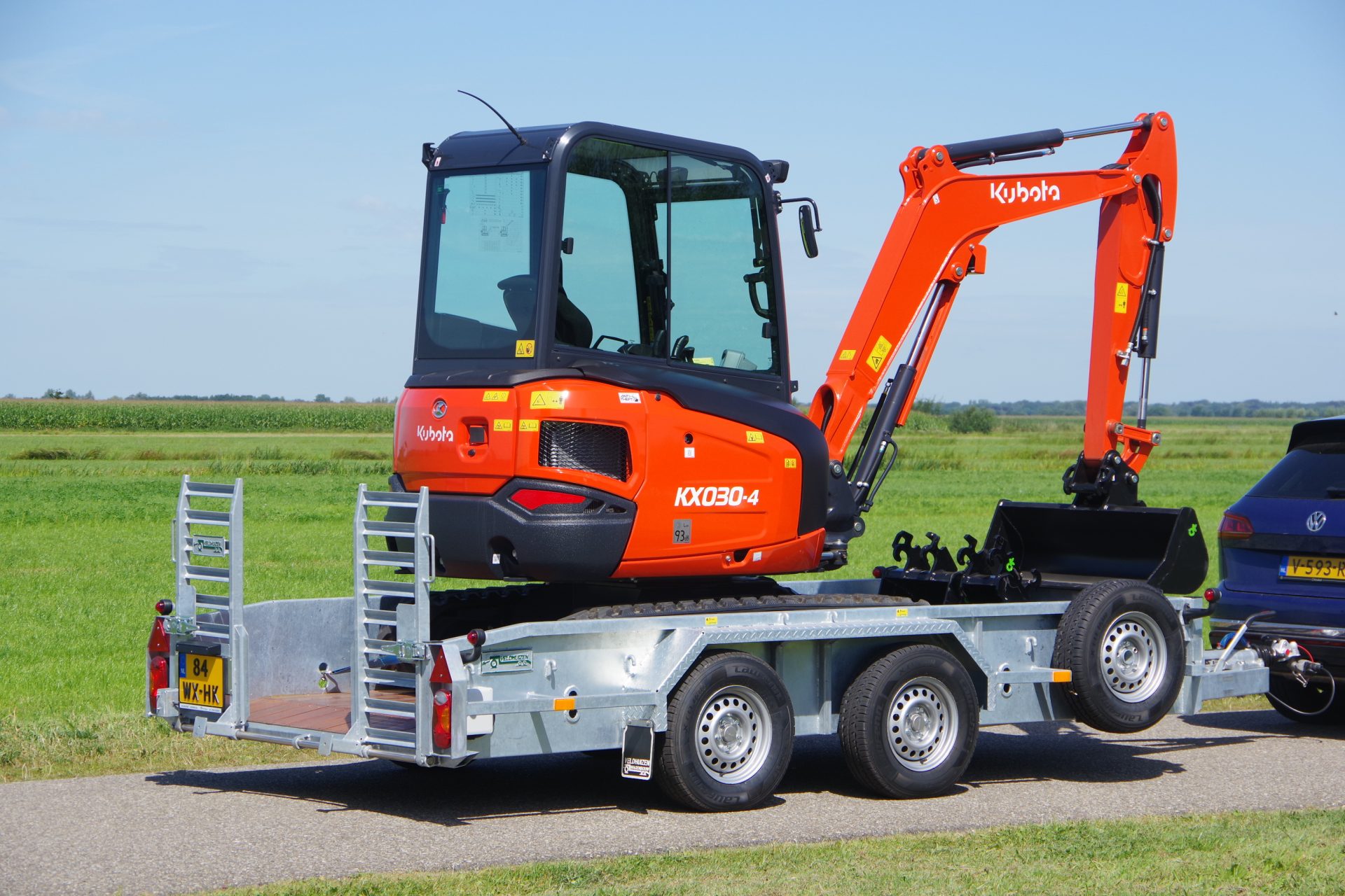 3,85 T Dielader 4x1,8 m met Kubota KX 30-4 ra 4