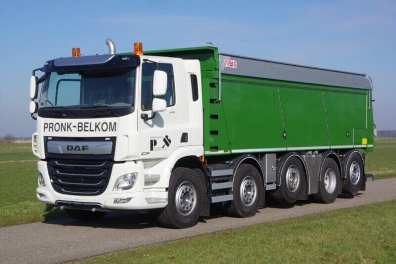 DAF 10×2 met Fliegl pusher opbouw